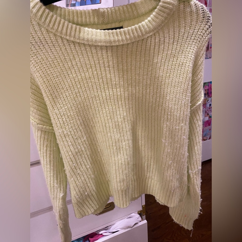 american eagle sweater yellow
